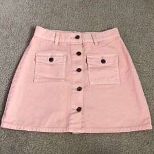 Pink Jean Skirt